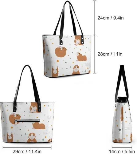 Vista 2 de Bolso de mano de piel de conejillo de indias para mujer, Multi