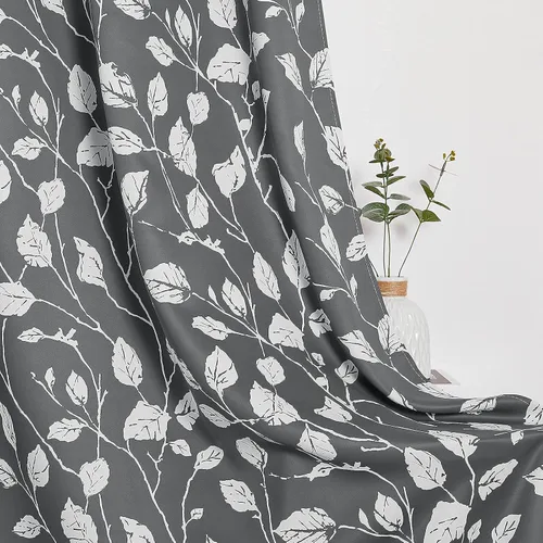 Vista 7 de KGORGE Cortinas opacas para sala de estar, aislamiento térmico, cortinas insonorizadas y cortinas estilo rústico estilo bohemio para cocina
