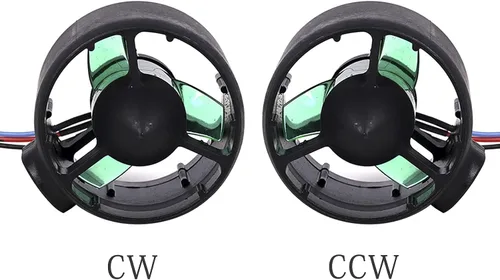 Vista 7 de Hélice subacuática de barco RC 12-24V motores eléctricos sin escobillas Motor de accionamiento para remolcadores de cebo RC, 300kv negro RC-BK