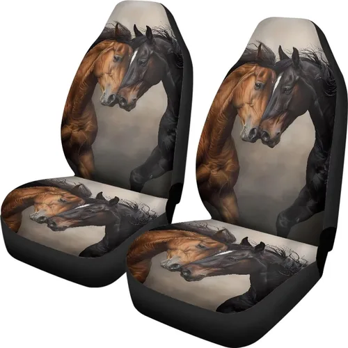 Vista 43 de Talayituse - Funda de asiento de coche con estampado de salpicaduras de pintura de la bandera americana, funda de asiento de cubo para vehículo, 4