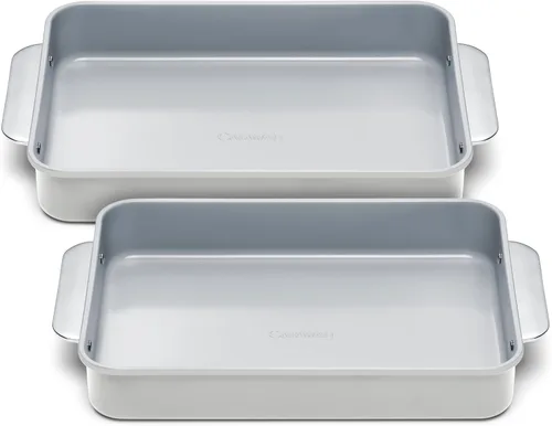 Vista 26 de Caraway Molde rectangular pequeño antiadherente de 9" x 6.5", no tóxico, sin PTFE ni PFOA, núcleo de acero aluminizado, bandeja para hornear