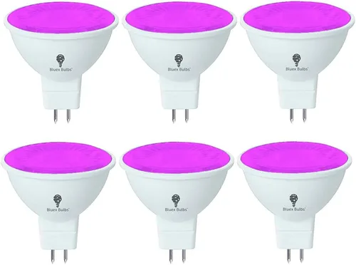 Vista 9 de BlueX - Paquete de 6 bombillas LED MR16 naranja, 4 W (equivalente a 40 vatios), base de dos pines GU5.3 de 12 V, decoración de fiesta, porche