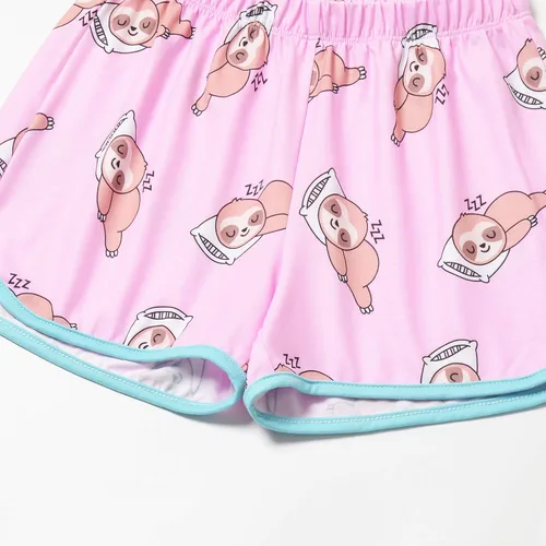 Vista 6 de Jxstar Conjuntos de pijamas para niñas, pijamas de unicornio para niños pequeños, ropa de dormir de algodón de verano