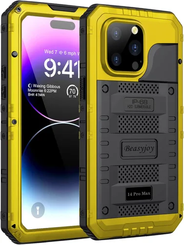 Vista 15 de Beasyjoy Funda impermeable de metal para iPhone 11, resistente, a prueba de golpes, a prueba de polvo, protección resistente, pantalla incorporada