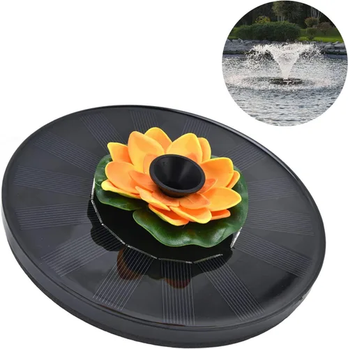Vista 4 de Fuente solar para baño de pájaros, bomba de fuente de energía solar de 1.4 W, bombas de agua flotantes para jardín, patio, estanque y piscina al