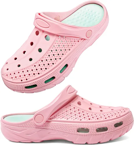 Vista 11 de INMINPIN - Zuecos ortopédicos para mujeres y hombres, con soporte de arco, zapatos de jardín, sandalias con fascitis plantar y plantillas de pies