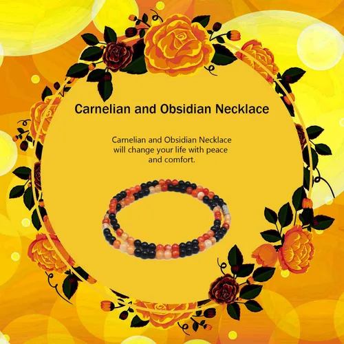 Vista 32 de Collar de cristal de obsidiana negra hecho a mano, collar de cuentas de piedras preciosas naturales auténticas, curación, protección, talismán mala