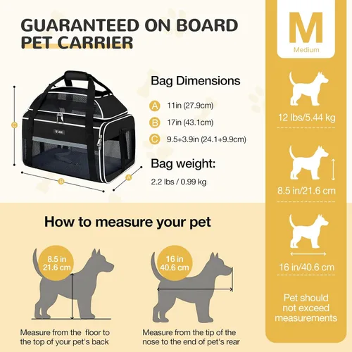 Vista 3 de Lekereise Transportador de mascotas extensible superior de 17 x 11 x 9.5 pulgadas, aprobado por aerolíneas hawaianas de Alaska, con lados suaves
