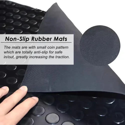 Vista 4 de SRNSAEB Tapete de goma para suelo de garaje, tapete de piso de 1/8 pulgadas de grosor, tapete protector y tapete protector para taller