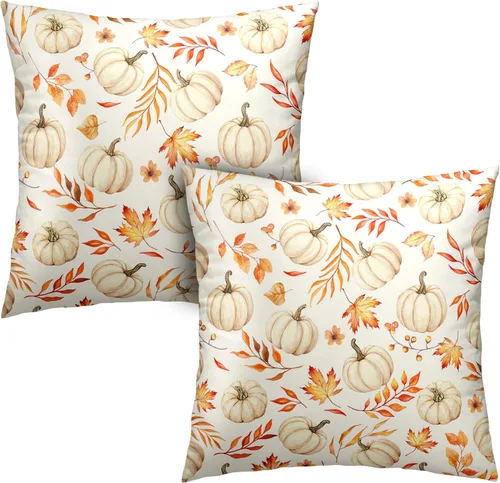 Vista 33 de Juego de 2 fundas de almohada abstractas bohemias de 16 x 16 pulgadas, modernas fundas de almohada de mediados de siglo, diseño de hojas verdes