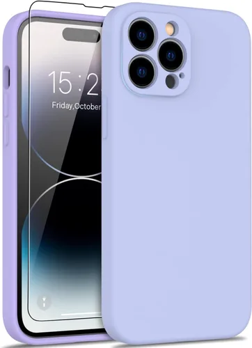 Vista 50 de DEENAKIN Funda compatible con iPhone 14 Plus con protector de pantalla, funda mejorada para cámara, goma de gel de silicona suave probada contra