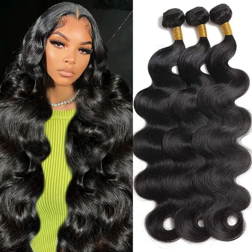 Vista 16 de 3 manojos de cabello humano 12A, ondulado, 100% sin procesar, cabello humano virgen brasileño de tejido rápido (14, 16, 18 pulgadas)