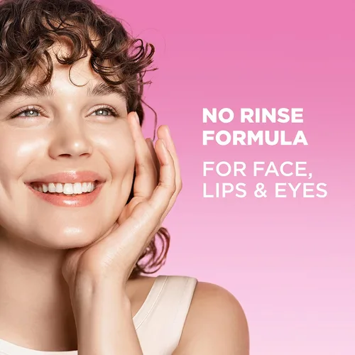 Vista 4 de Garnier Agua micelar con agua de rosas y glicerina, limpiador facial hidratante y desmaquillante, para todo tipo de piel, vegano, libre de crueldad