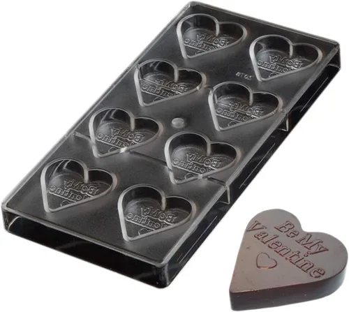 Vista 11 de Grainrain Moldes de chocolate de plástico, moldes de caramelo de corazón, moldes de policarbonato de plástico, herramienta para hornear pastelería