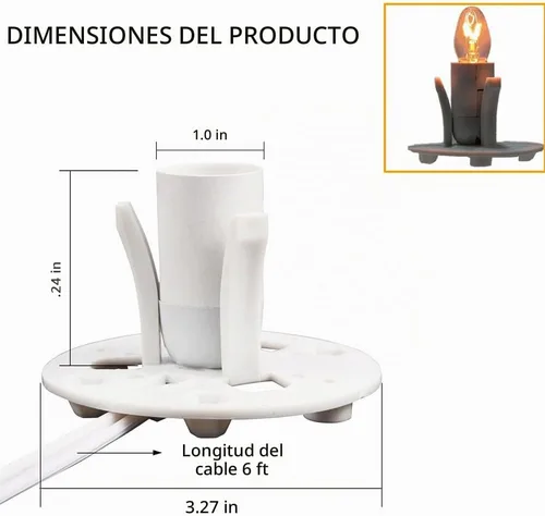 Vista 3 de SCOMX Cable de lámpara de sal blanca del Himalaya, interruptor de atenuación, bombilla de Navidad, cable de lámpara de sal con control de intensidad
