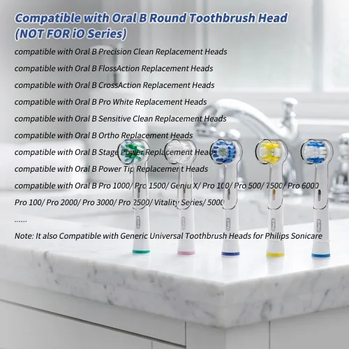 Vista 4 de Estuche de viaje para cepillos de dientes eléctricos Oral-B, 4 fundas para cabezales de cepillo de dientes compatibles con cabezales de cepillo