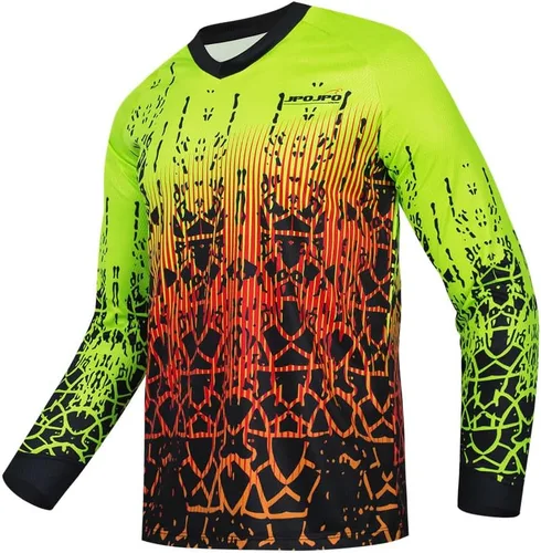 Vista 56 de Hotlion Camiseta de ciclismo para hombre, manga larga, MTB Motocross, ropa de carreras todoterreno