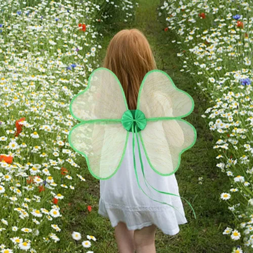 Vista 3 de Estivaux Fall Fairy Wings Thanksgiving Sparkle Princess Angel Wings Halloween Butterfly Costume Wings for Kids Party Favors
