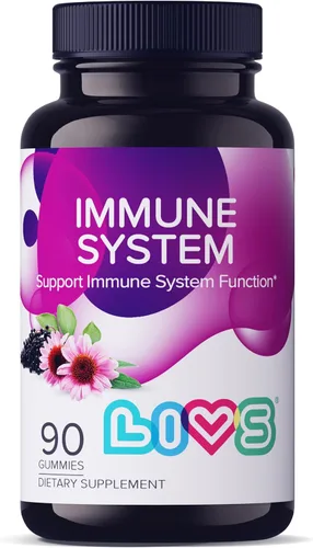 Vista 9 de LIVS Gomitas Immune Plus – Extracto de saúco con vitamina C, D3 y zinc Suplementos de apoyo inmunológico a base de plantas para adultos y niños