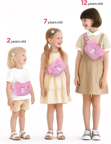 Vista 2 de Regalos de cumpleaños para niñas Riñonera con inicial, regalos para niños pequeños, adolescentes, niñas, niños, regalo personalizado para hija