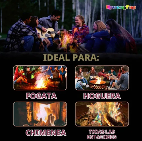 Vista 2 de Mystical Fire Paquetes de cambio de color para fogatas, chimeneas o campamentos, mágicos y duraderos, multicolores, diversión familiar
