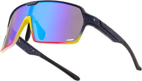 Vista 12 de Karsaer Lentes de sol deportivos de gran tamaño para hombres y mujeres, lentes de protección UV de marco grande, ideales para béisbol, correr