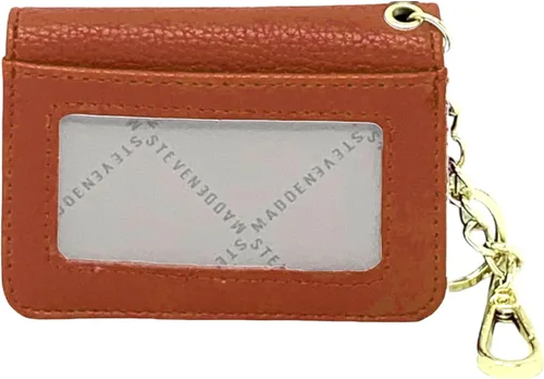 Vista 2 de Steve Madden Billetera con clip Bfold con llavero, Jengibre, Steve Madden Estuche de tarjetas para mujer