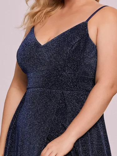 Vista 5 de Ever-Pretty Plus 50120 - Vestidos de noche para mujer, con abertura lateral y purpurina