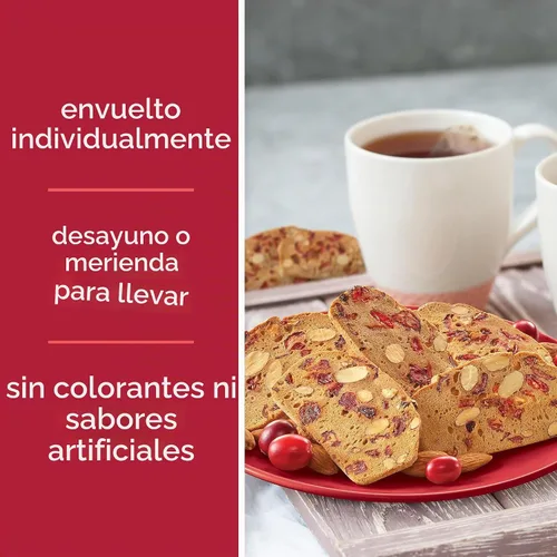 Vista 4 de Nonni's THINaddictives - Galletas finas de almendras – Galletas italianas de arándanos – Galletas de almendras – Galletas finas – Dulces crujientes