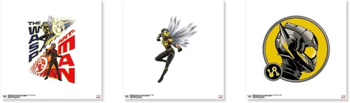 Vista 6 de Trends International Gallery Pops Marvel Ant-Man and the Wasp: Quantumania - Paquete de arte de pared de avispas (paquete de 3)