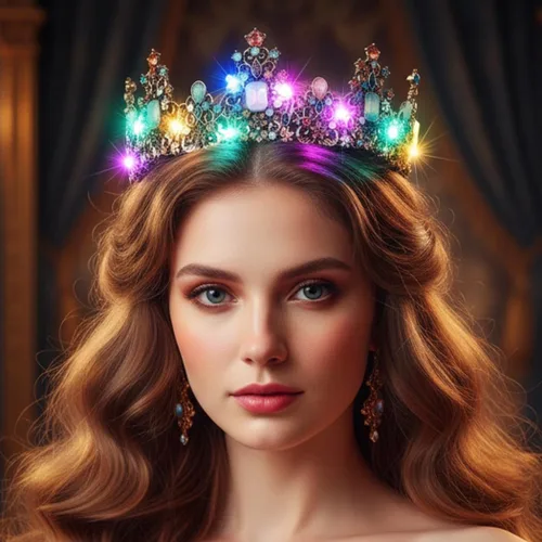 Vista 2 de Yean Coronas y tiaras con diamantes de imitación barrocos LED, corona de reina nupcial, corona de cristal, para boda, fiesta, tiara para mujer