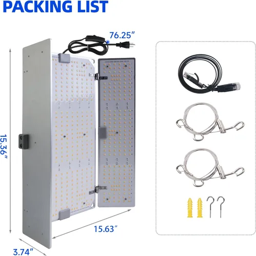 Vista 7 de Barrina 4x4 Luces de Cultivo para Plantas de Interior de Espectro Completo, BU2000 Atenuable, Panel de Luz de Crecimiento LED Ajustable, 816 LEDs