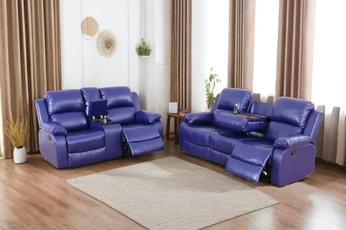 Vista 24 de A Ainehome Juego de Muebles de Sala de Estar de Cuero Reclinable Juego de Sofá Sillón Loveseat Juego de Muebles Sofá para Sala de Estar/Espacio