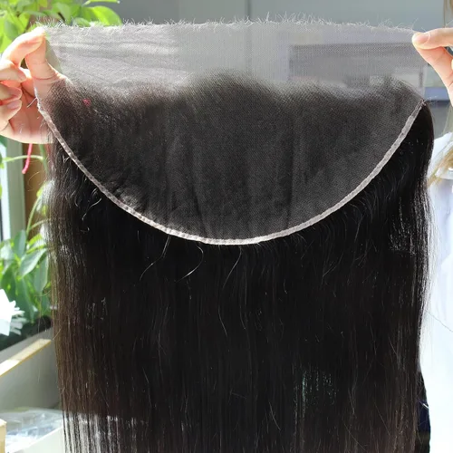 Vista 46 de BEEOS Frontal de Encaje HD de 13 x 4 pulgadas Solamente, cabello humano virgen lacio de color rubio 613, línea de cabello prearrancado de 0.10mm