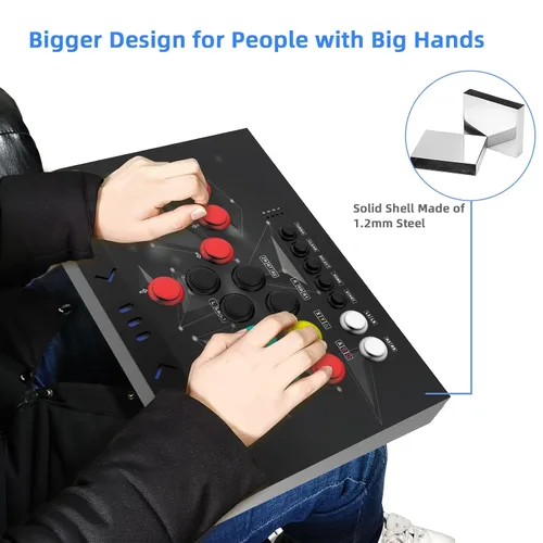 Vista 5 de DOYO Arcade Stick Joystick for home, Arcade fighting Joystick-Durable iron Arcade Fightstick Compatible with PC PS3 SwitchNEOGEO