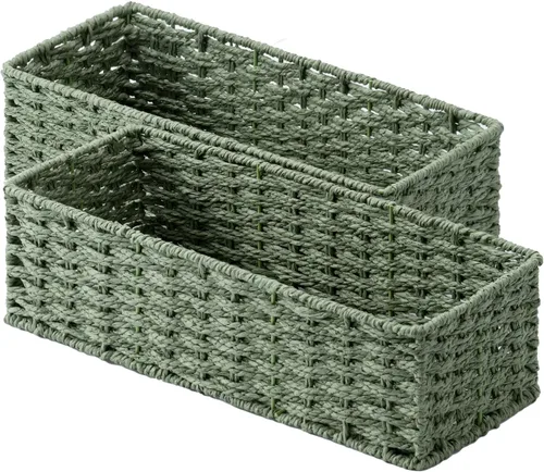 Vista 17 de StorageWorks - Cesta para tanque de inodoro para baño, cestas de almacenamiento de jacinto de agua para la parte superior del tanque de inodoro