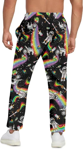 Vista 3 de Pantalones deportivos casuales para hombre, pantalones deportivos de entrenamiento con bolsillos