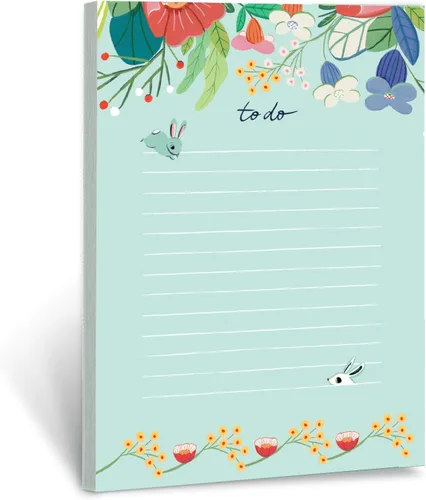 Vista 5 de Bloc de notas de lista de tareas (juego de 3) Bloc de notas de notas florales de Ana Sanfelippo