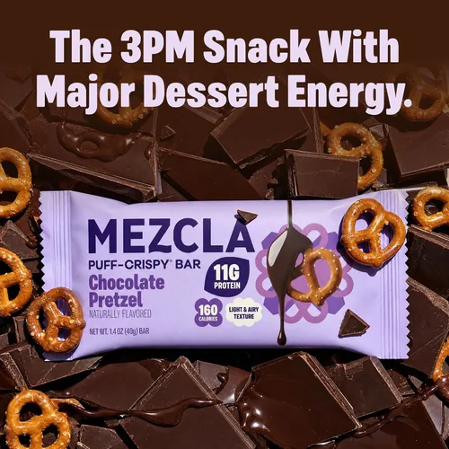 Vista 3 de Mezcla Barritas veganas crujientes de pretzel de chocolate, 0.39 oz