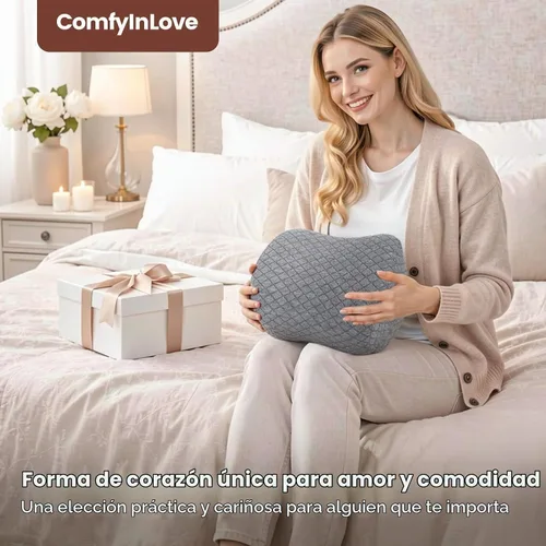 Vista 7 de Almohada de rodilla para dormir de lado, almohada de espuma viscoelástica de apoyo para las piernas para dormir de lado con correa elástica Gris