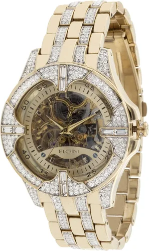 Vista 3 de Elgin - Reloj de cuarzo para hombre con correa de metal, color plateado, 15 (modelo FG9919AZ)