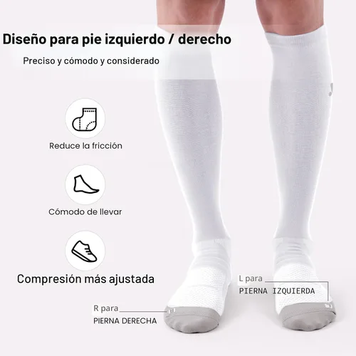 Vista 4 de Calcetines de compresión para mujeres y hombres, soporte de 15-20 A01-negro/gris/verde