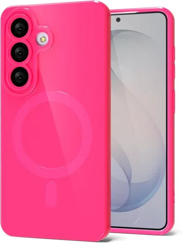 Vista 57 de Svanove Funda magnética de silicona para Samsung Galaxy S22, compatible con Magsafe, bonita funda para mujer, goma de gelatina brillante delgada