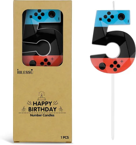 Vista 8 de Velas de cumpleaños de autos de carreras número 1, velas de cumpleaños a cuadros negros y blancos de 2.68 pulgadas, velas con números con temática