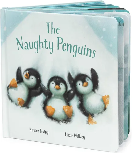 Vista 2 de Jellycat The Naughty Penguins: A Baby Board Book Children's Book - Regalo para bebés