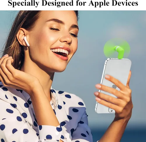 Vista 7 de Paquete de 3 ventiladores portátiles para teléfono celular compatible con iPhone 14/14Pro Max/13/13 Pro Max/12/12 Pro Max/11/11 Pro/11 Pro