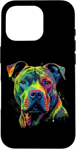 Vista 20 de Pit Bull Mom Dog Lover Colorful Artistic Pitbull Owner Women Case for iPhone 17