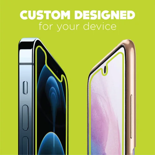 Vista 5 de Fortress Protector de pantalla compatible con iPhone 12 Pro Max [vidrio templado 9H] antiarañazos, protección contra impactos