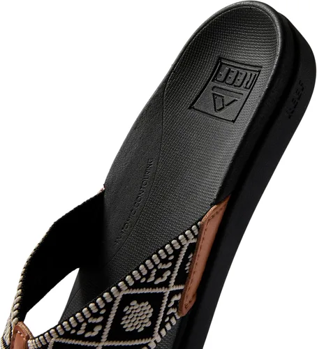Vista 8 de REEF Sandalias ortopédicas tejidas para mujer Negro/Blanco