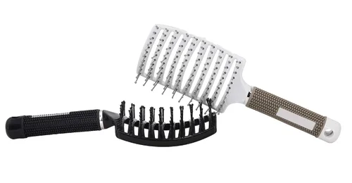 Vista 6 de Eyxformula Cepillos curvados ventilados para el cabello de secado rápido, 2 2 piezas blanco y negro